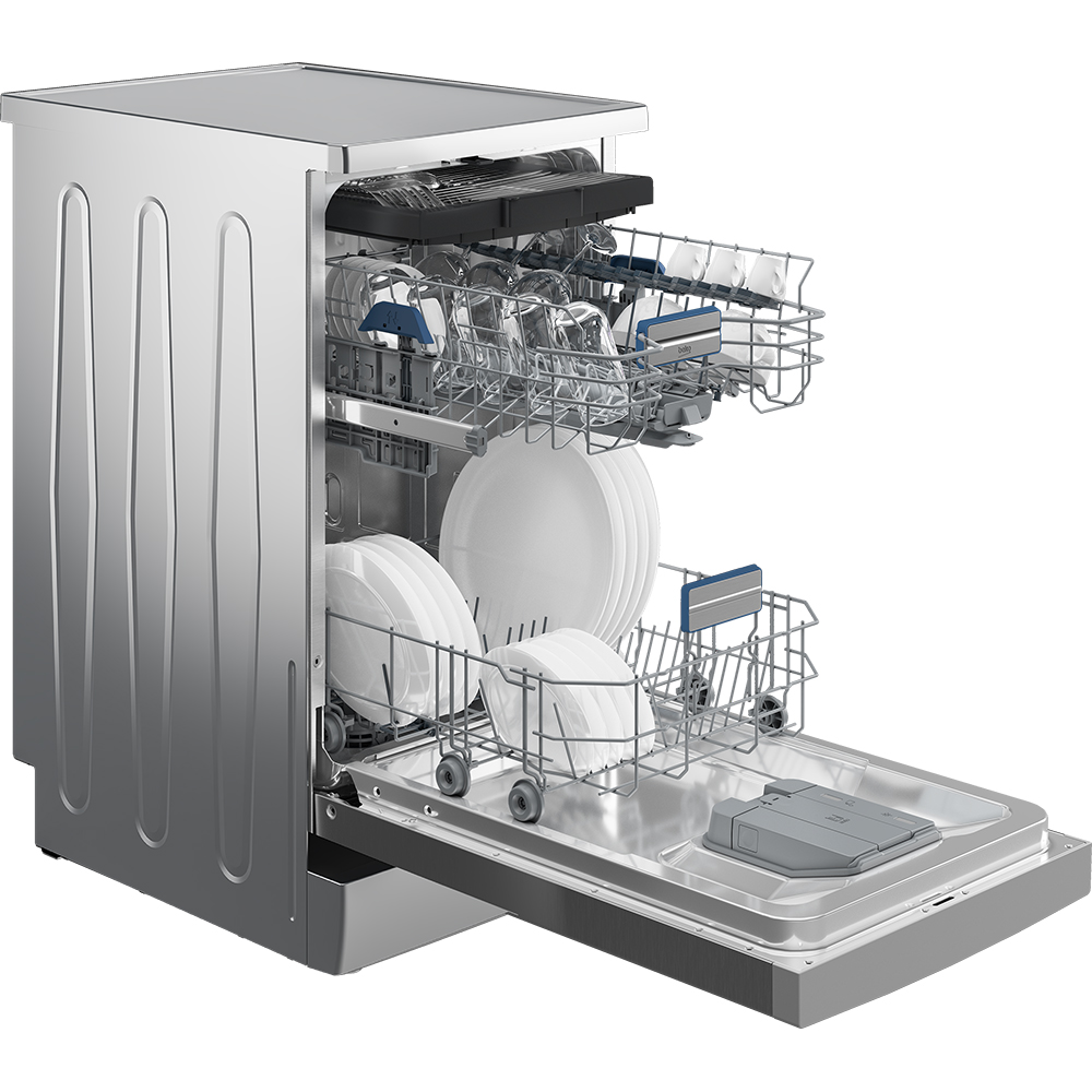 Masina de spalat vase independenta BEKO BDFS26040XA, 10 seturi, 6 programe, 45 cm, Clasa C, inox