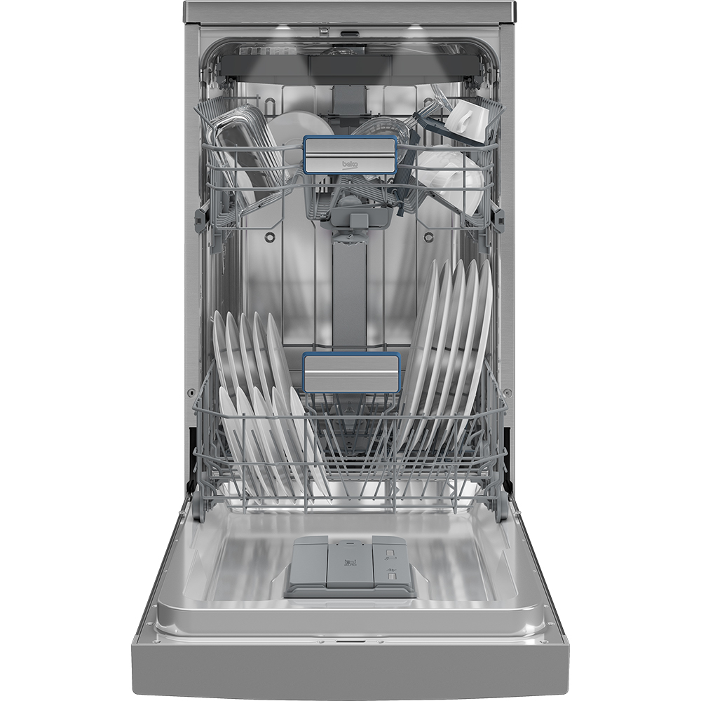 Masina de spalat vase independenta BEKO BDFS26040XA, 10 seturi, 6 programe, 45 cm, Clasa C, inox