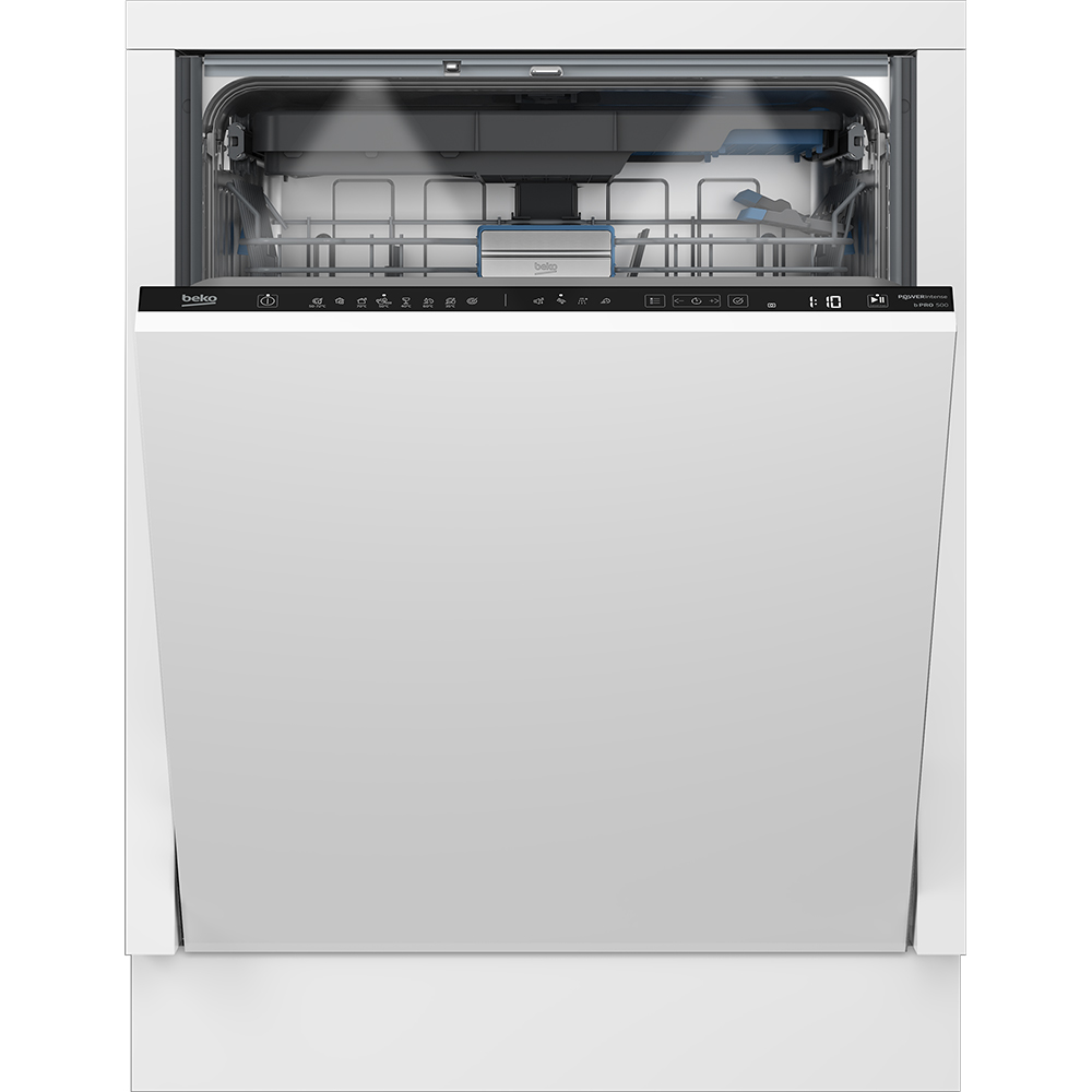 Masina de spalat vase incorporabila BEKO BDIN38542P, 15 seturi, 8 programe, 60 cm, Clasa C, panou comanda negru