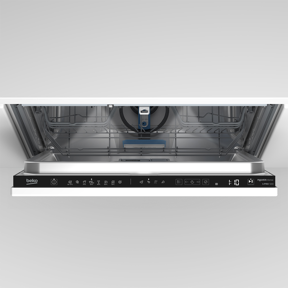 Masina de spalat vase incorporabila BEKO BDIN38542P, 15 seturi, 8 programe, 60 cm, Clasa C, panou comanda negru
