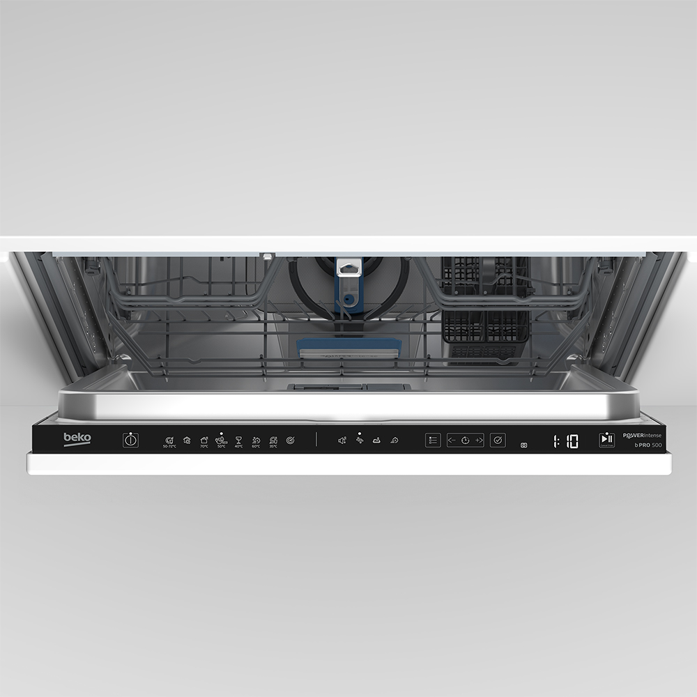 Masina de spalat vase incorporabila BEKO BDIN38561P, 15 seturi, 8 programe, 60 cm, Clasa A, panou comanda negru