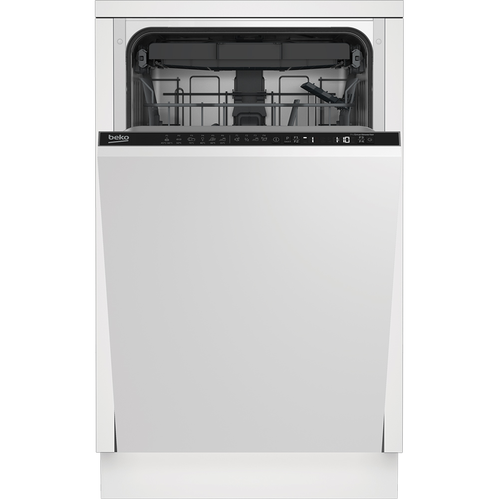 Masina de spalat vase incorporabila BEKO BDIS35030, 10 seturi, 6 programe, 45 cm, Clasa D, panou comanda negru