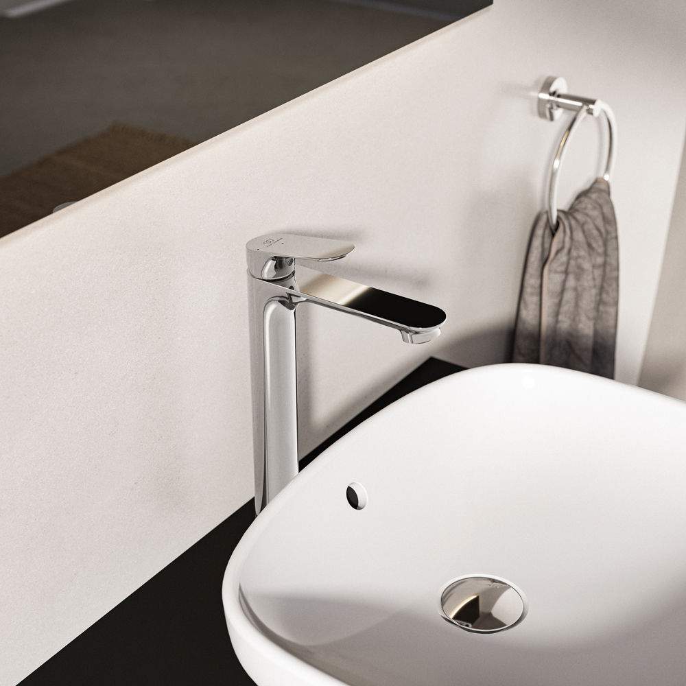 Baterie lavoar IDEAL STANDARD Ceralife O BE013AA, Pipa inalta, alama sanitara, crom
