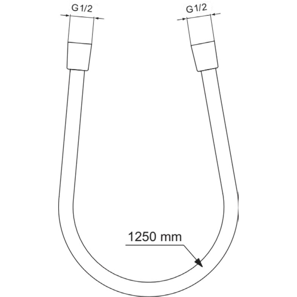 Furtun de dus IDEAL STANDARD IdealRain BE125AA, 1.25 m, crom