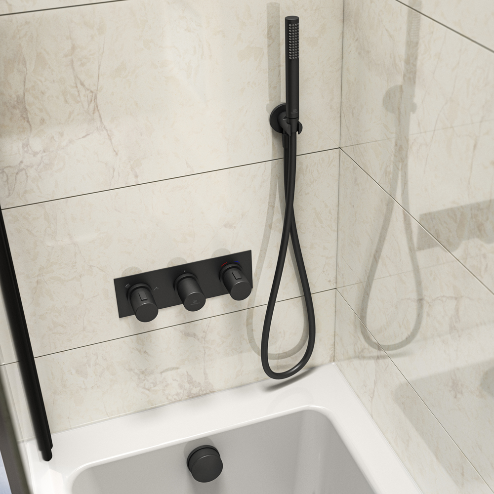 Furtun de dus IDEAL STANDARD IdealRain BE125XG, 1.25 m, negru mat