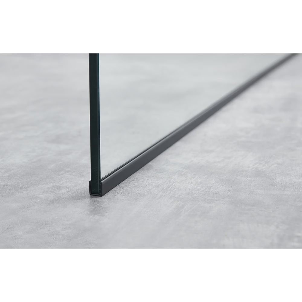 Paravan dus walk-in BELFORM Infinity 27BL2004, aluminiu, sticla securizata transparenta, 90 x 200 cm, negru