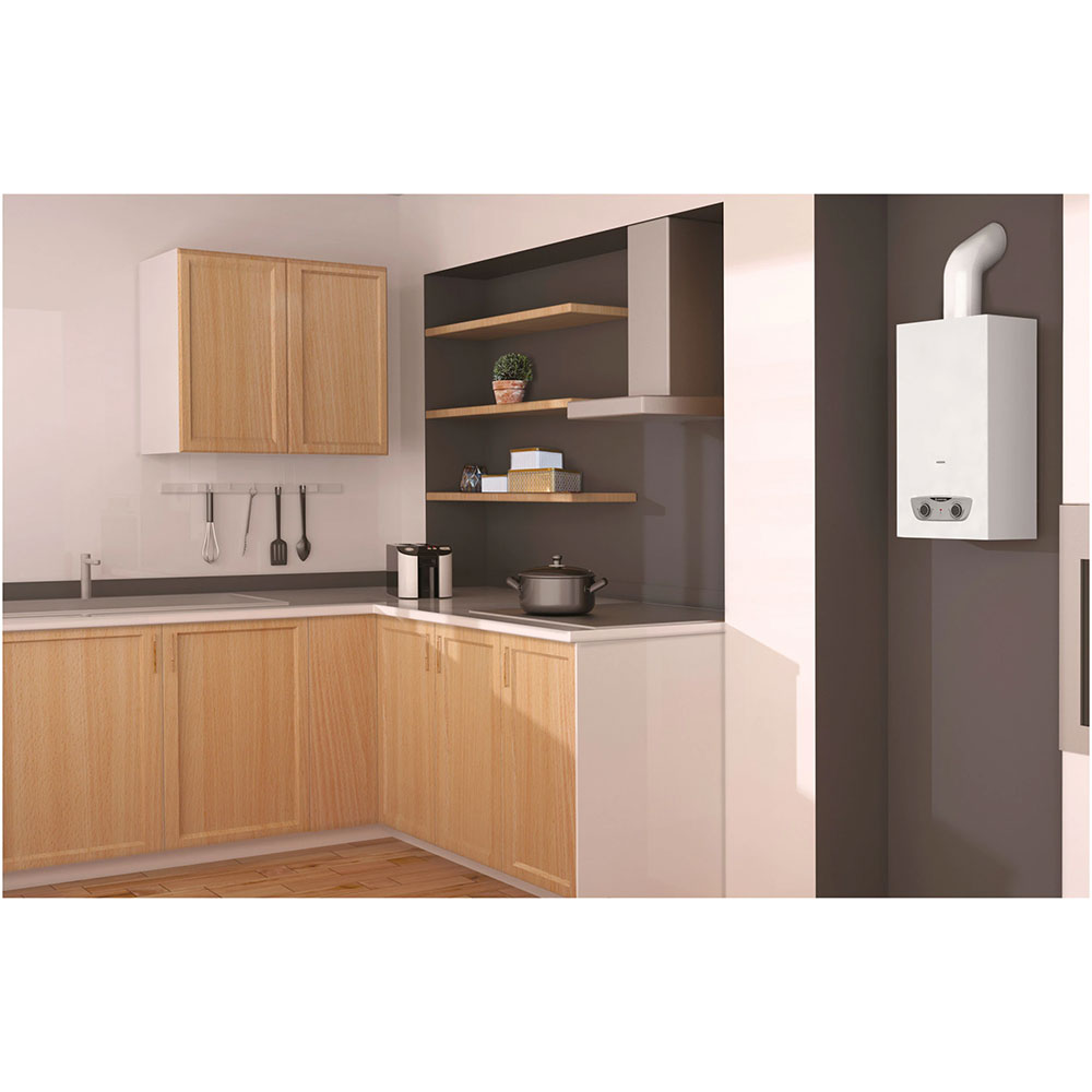 Instant apa calda pe gaz GN ARISTON FAST R X ONM 11, 11l/min, 21.5kW, aprindere electronica, alb