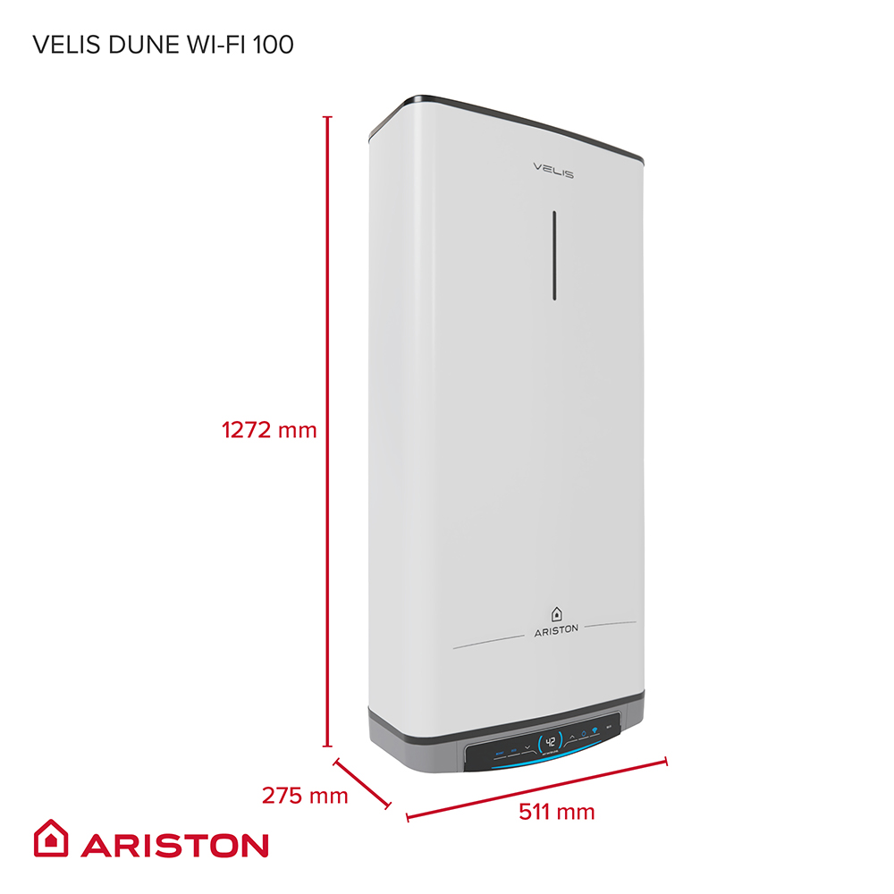 Boiler electric ARISTON Velis Dune, Wi-Fi, 100L, 1500W, alb