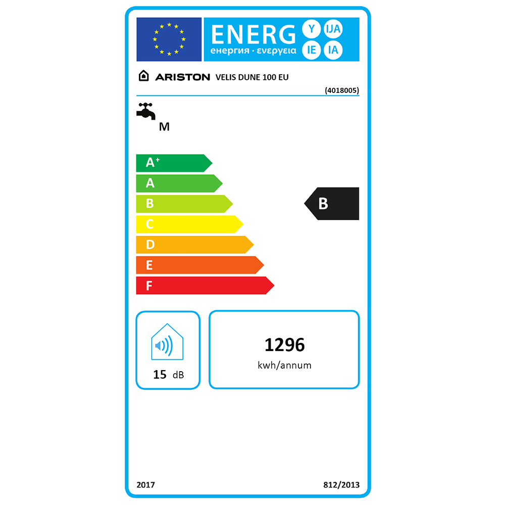 Boiler electric ARISTON Velis Dune, 100L, 1500W, alb