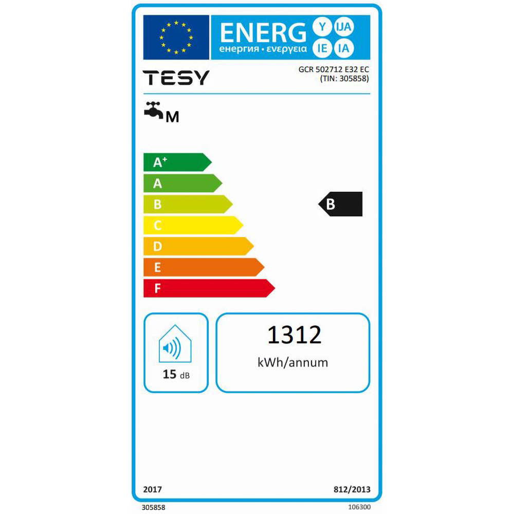 Boiler electric TESY BelliSlimo Lite GCR 502712 E32 EC, 50l, 1200W