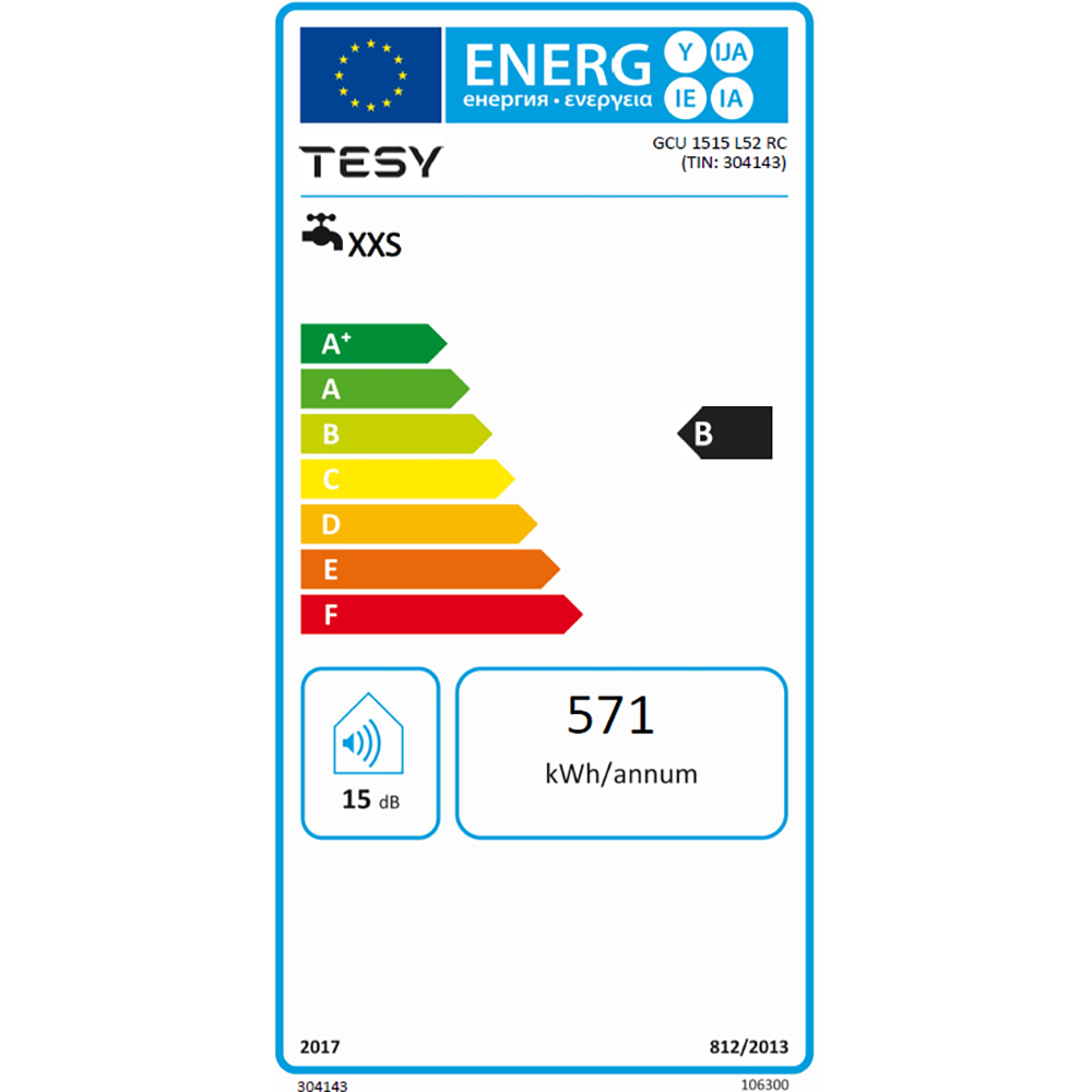 Boiler electric TESY BiLight Compact GCU 1515 L52 RC, 15l, 1500W, alb