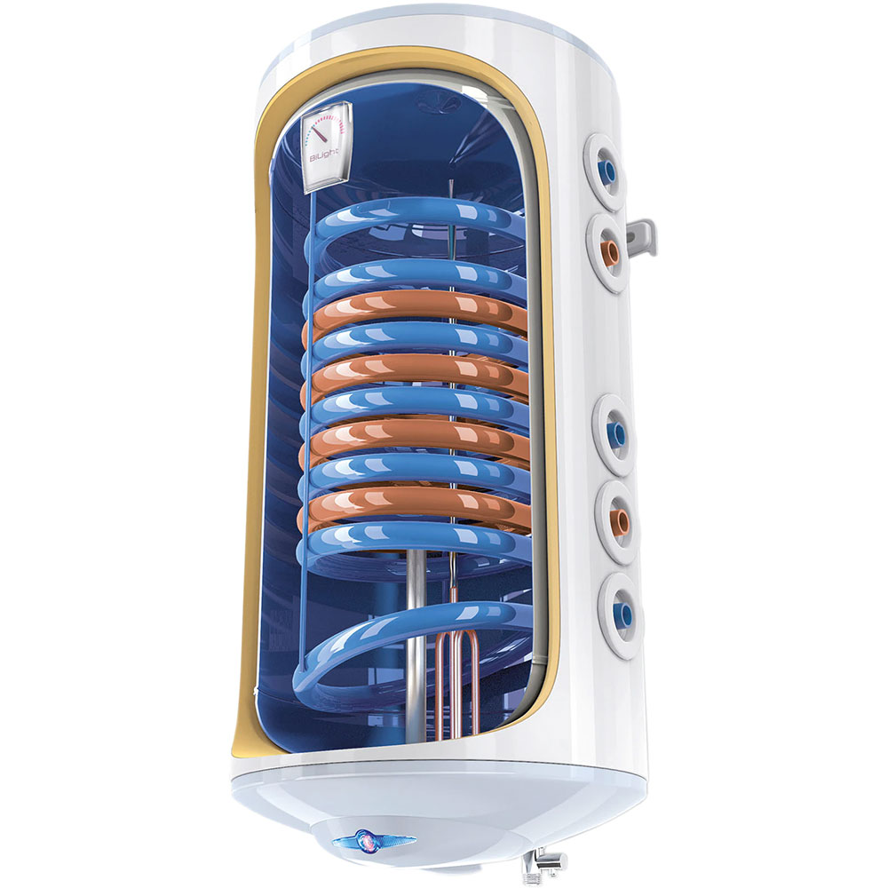 Boiler termo-electric vertical TESY BiLight cu 2 serpentine GCV 7/4 S2 1504420 B11 TSRCP, 150l, 2000W, alb