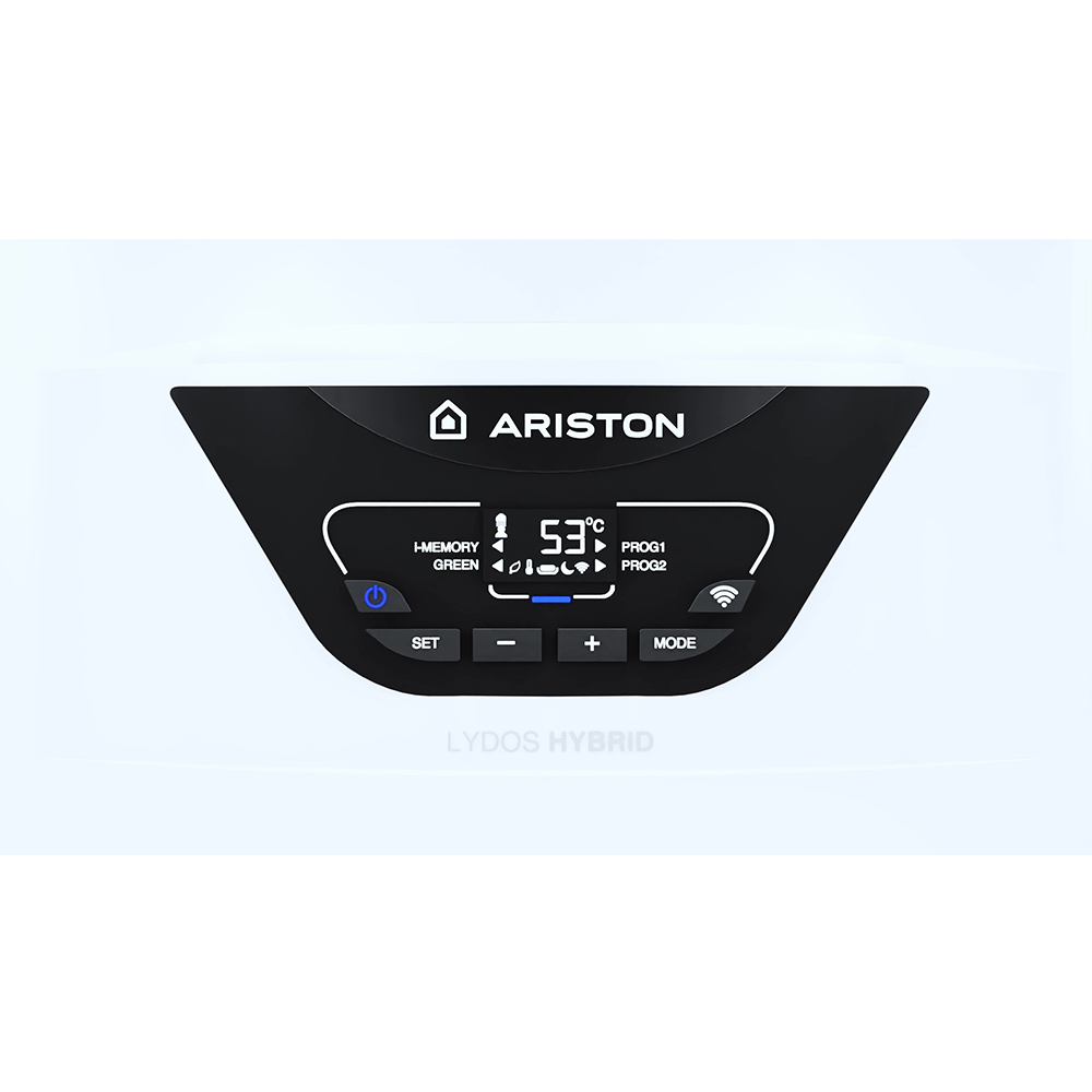 Boiler electric cu pompa de caldura ARISTON Lydos Hybrid, Wi-Fi, 100l, 1200W, alb
