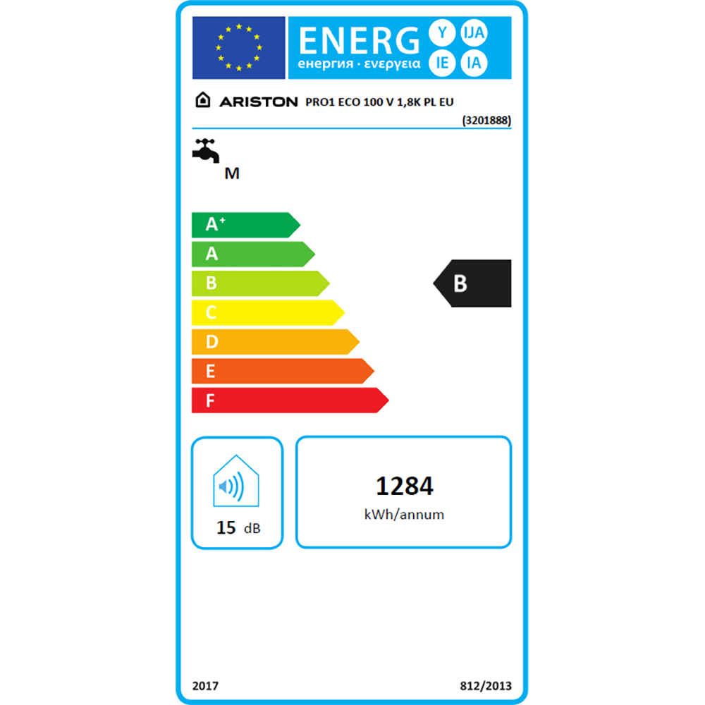 Boiler electric ARISTON Pro 1 ECO, 100l, 1800W, alb