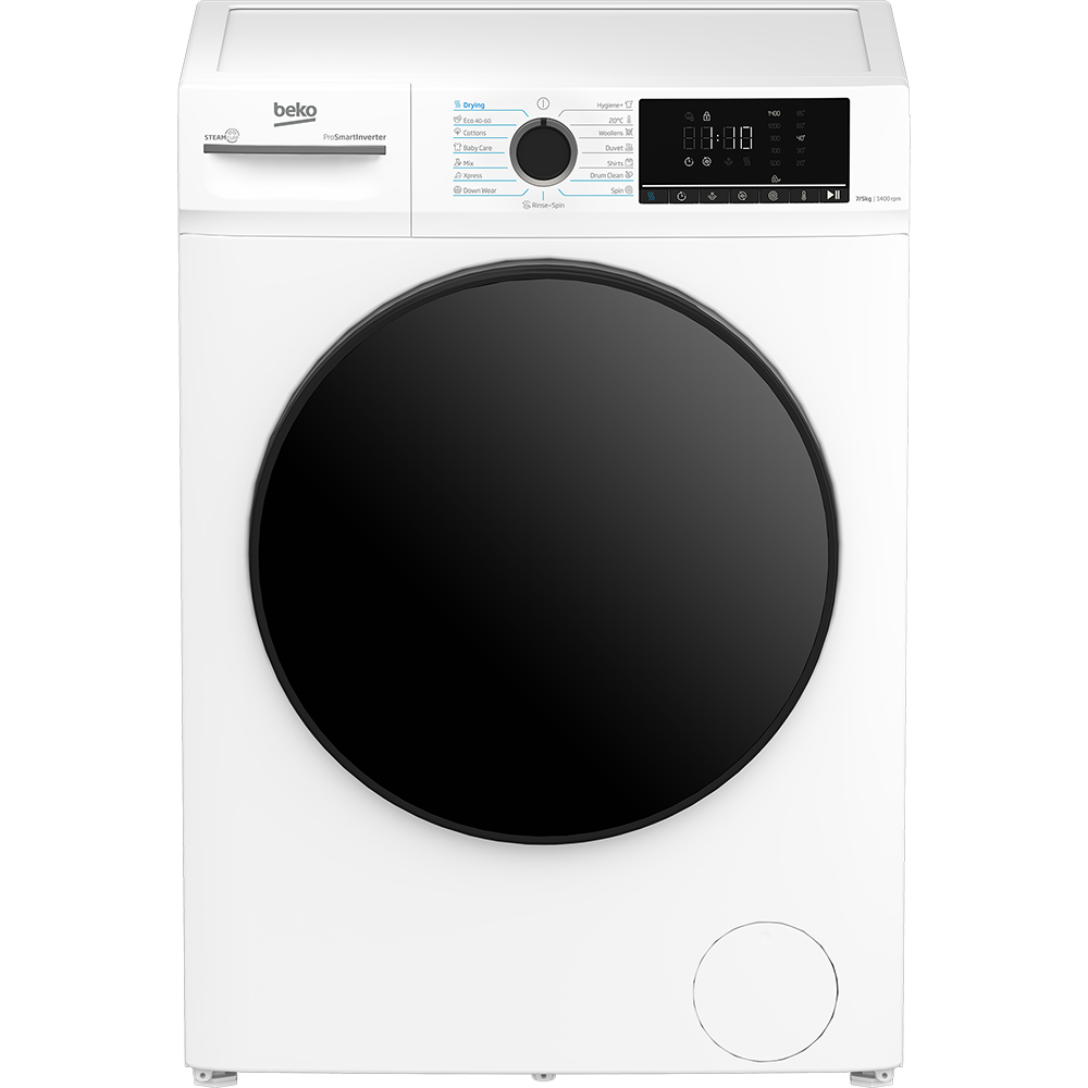 Masina de spalat rufe frontala cu uscator BEKO BMM5DFO5741W, SteamCure, 7/5 kg, 1400rpm, Clasa A/D, alb