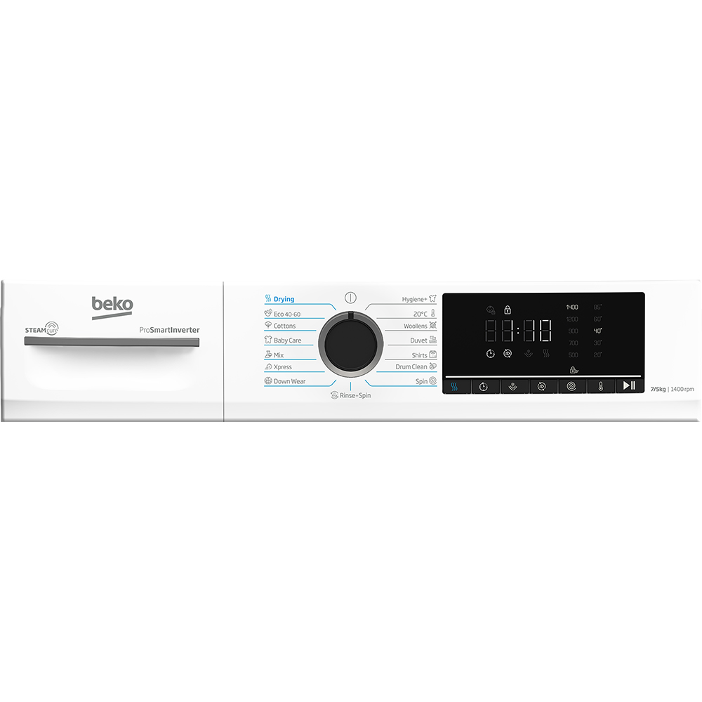 Masina de spalat rufe frontala cu uscator BEKO BMM5DFO5741W, SteamCure, 7/5 kg, 1400rpm, Clasa A/D, alb