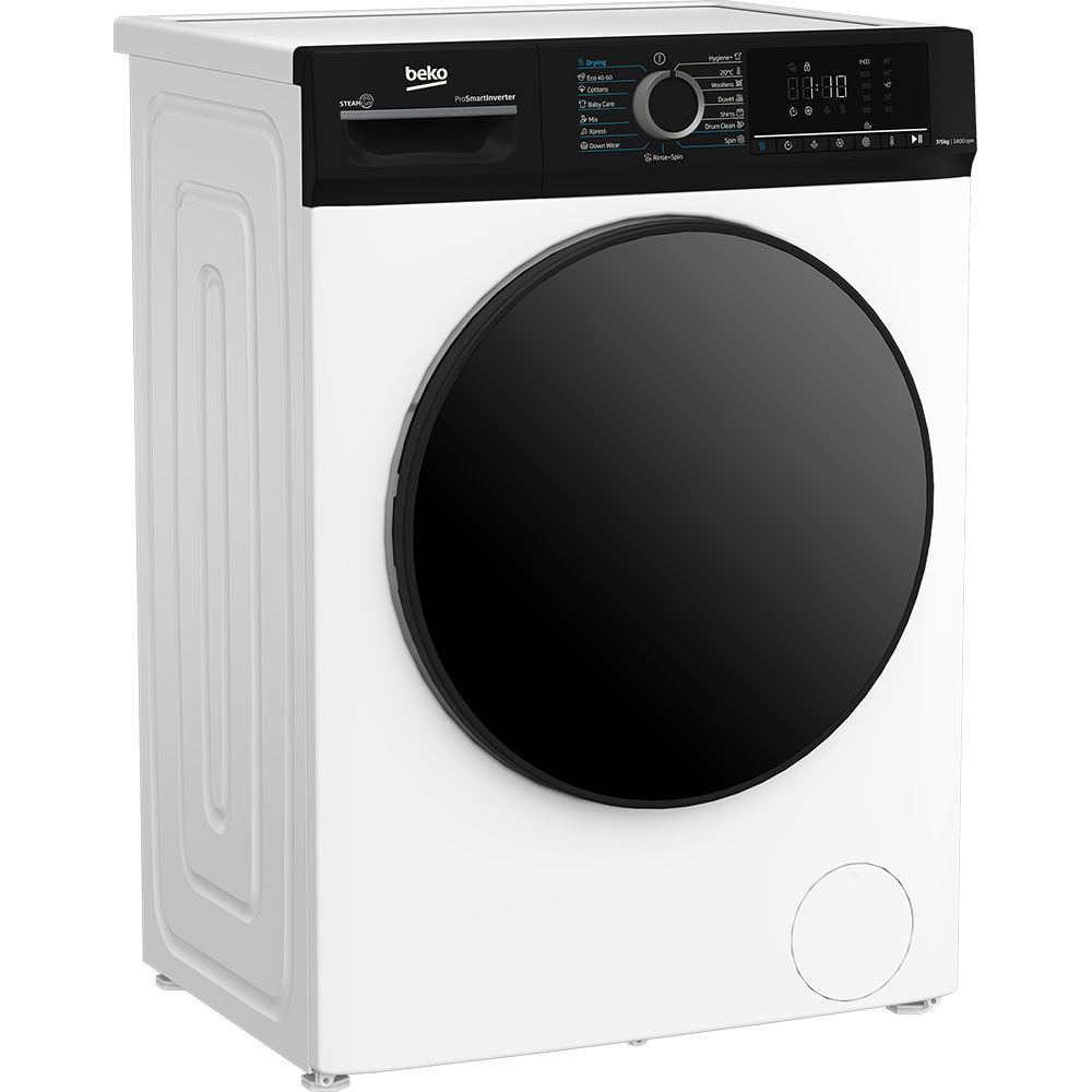 Masina de spalat rufe frontala cu uscator BEKO BMM5DFO5741WPB, SteamCure, 7/5 kg, 1400rpm, Clasa A/D, alb