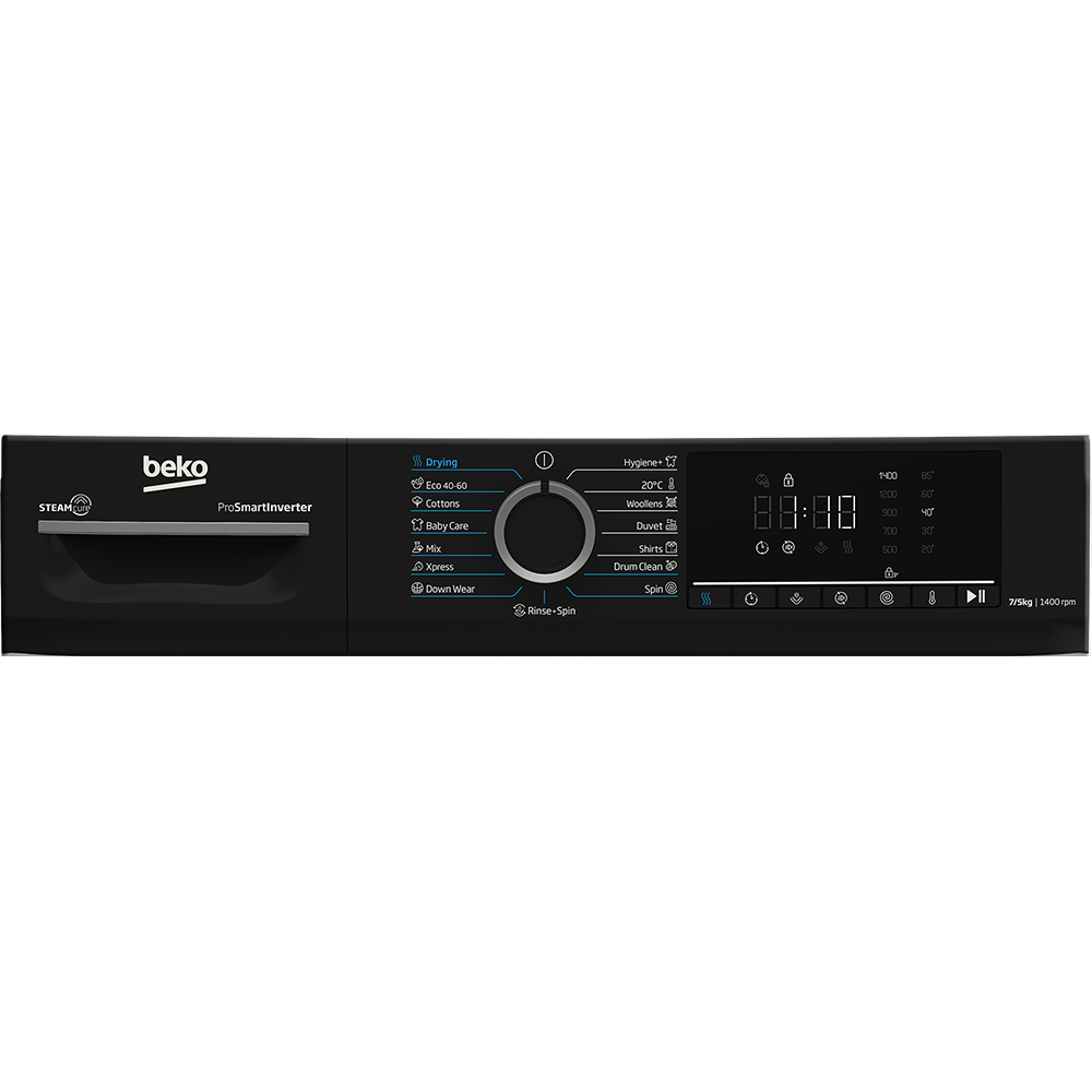 Masina de spalat rufe frontala cu uscator BEKO BMM5DFO5741WPB, SteamCure, 7/5 kg, 1400rpm, Clasa A/D, alb