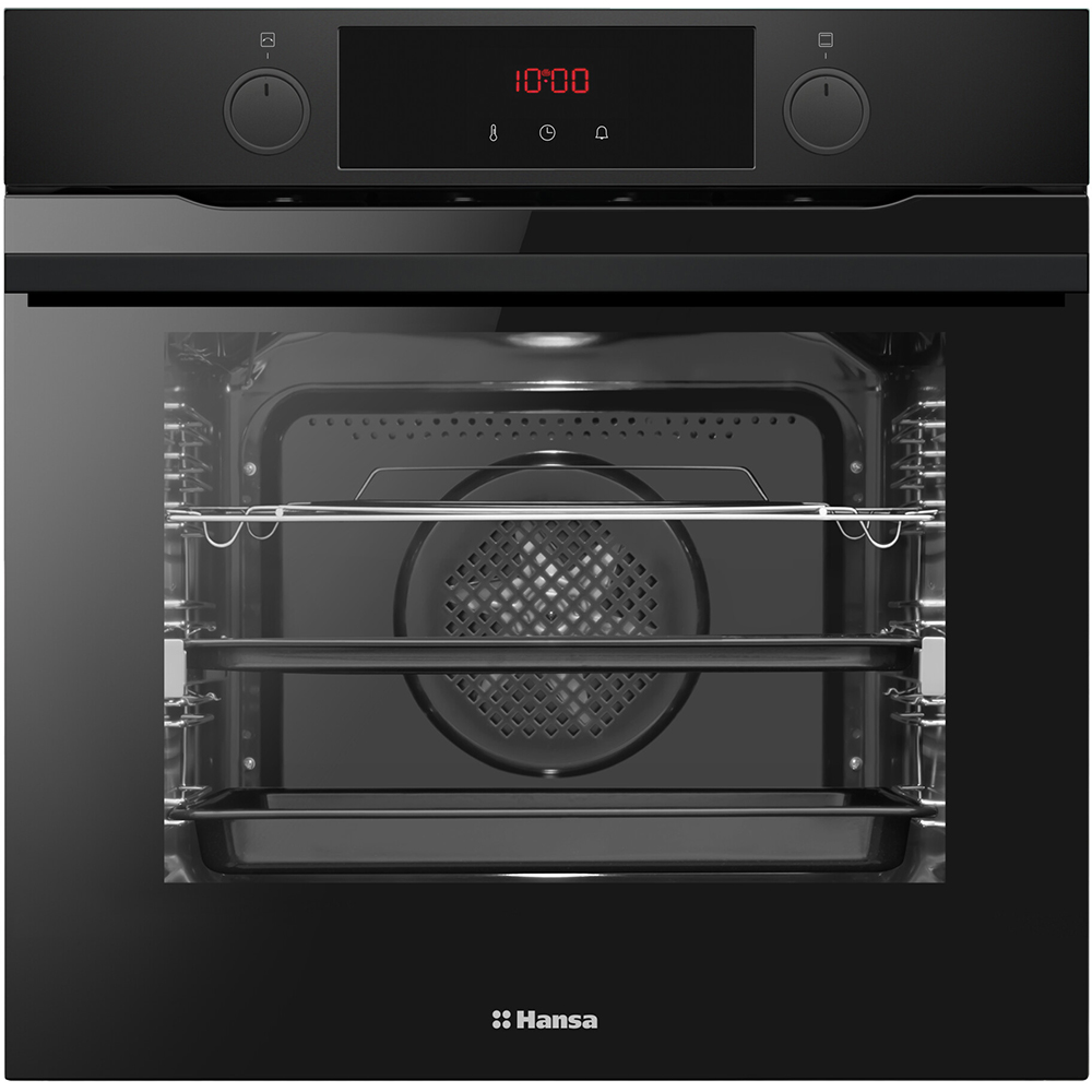 Cuptor incorporabil HANSA BOES684605, Electric, Autocuratare Steam Cleaning, 77 litri, Clasa A, negru