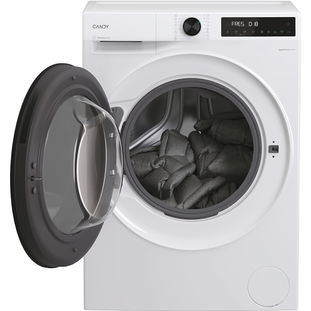 Masina de spalat rufe frontala CANDY BP 413BL8-S, ProActive Wash, 13 kg, 1400rpm, Clasa A, Wi-Fi, alb