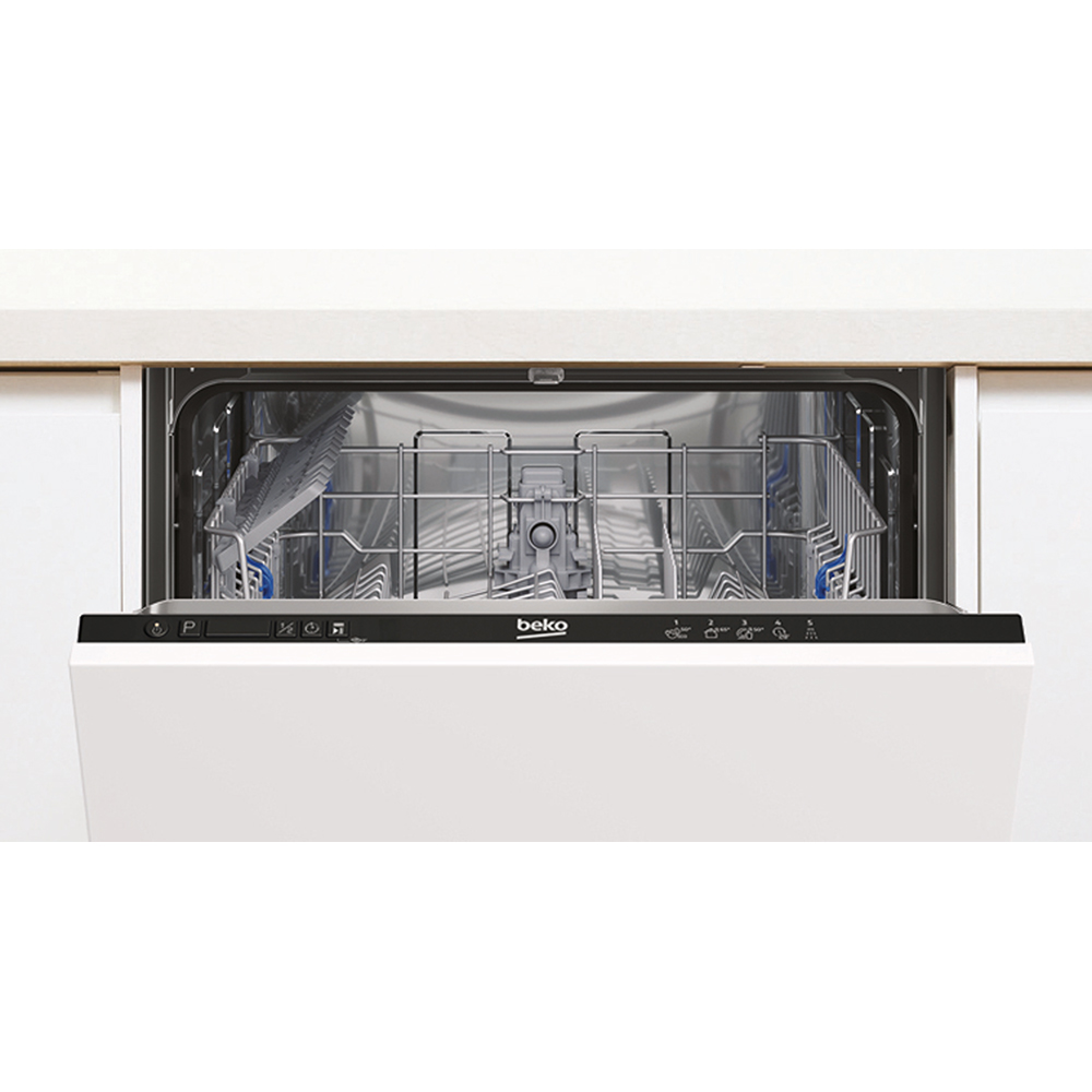 Masina de spalat vase incorporabila BEKO BRI63491, 14 seturi, 5 programe, 60 cm, Clasa D, panou comanda negru