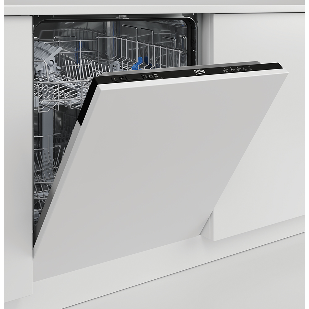 Masina de spalat vase incorporabila BEKO BRI63491, 14 seturi, 5 programe, 60 cm, Clasa D, panou comanda negru