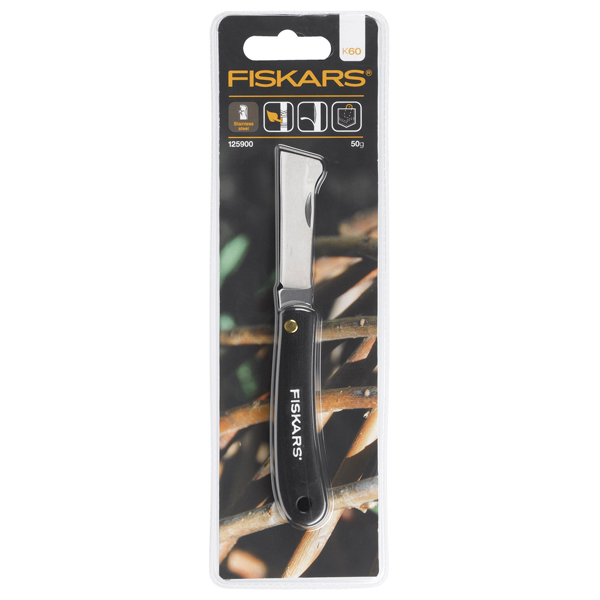 Briceag de altoit FISKARS K60 125900, otel inoxidabil, negru