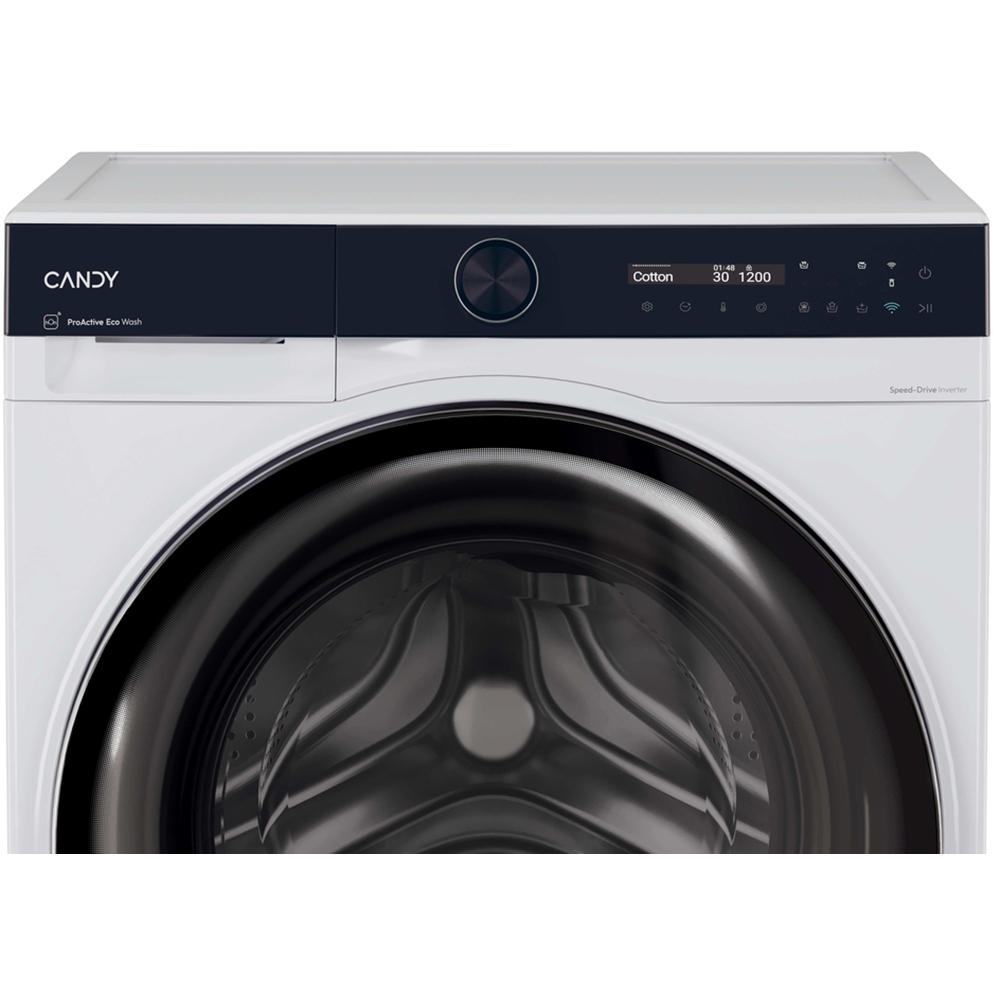 Masina de spalat rufe frontala CANDY BS B12B8-S, ProActive EcoWash, 12 kg, 1400rpm, Clasa A, Wi-Fi, alb