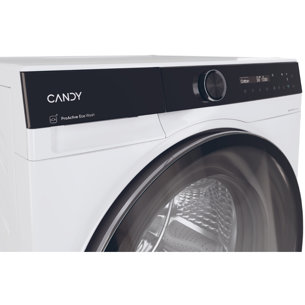 Masina de spalat rufe frontala CANDY BS B12B8-S, ProActive EcoWash, 12 kg, 1400rpm, Clasa A, Wi-Fi, alb