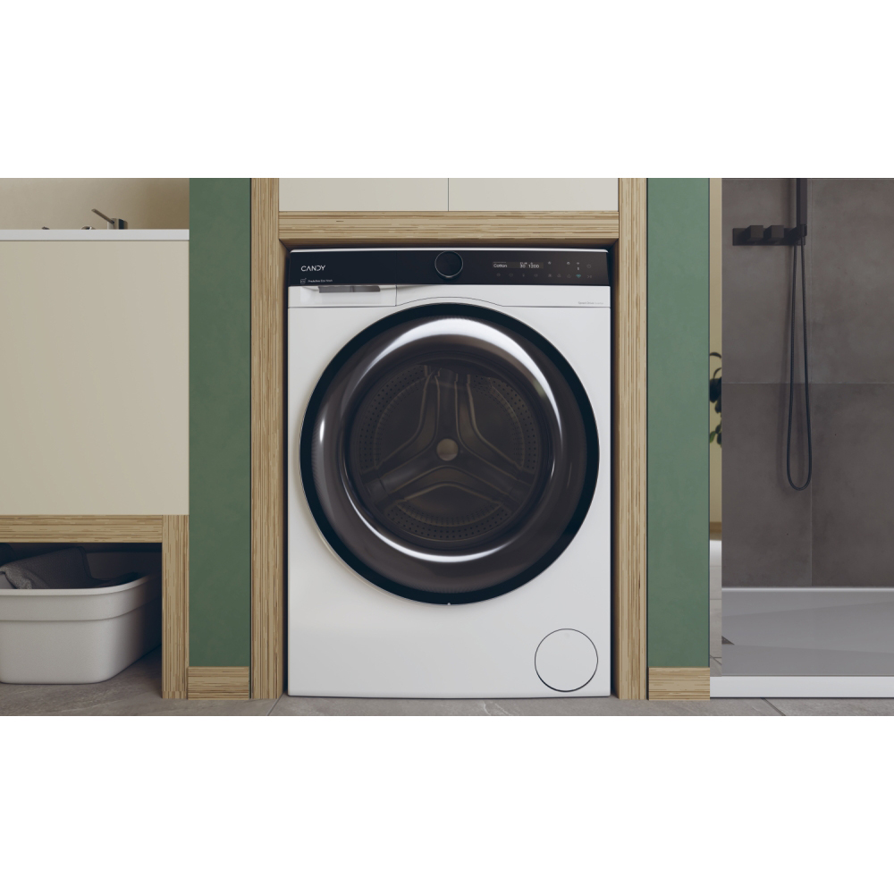 Masina de spalat rufe frontala CANDY BS B12B8-S, ProActive EcoWash, 12 kg, 1400rpm, Clasa A, Wi-Fi, alb