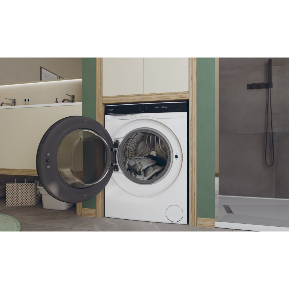Masina de spalat rufe frontala CANDY BS B12B8-S, ProActive EcoWash, 12 kg, 1400rpm, Clasa A, Wi-Fi, alb