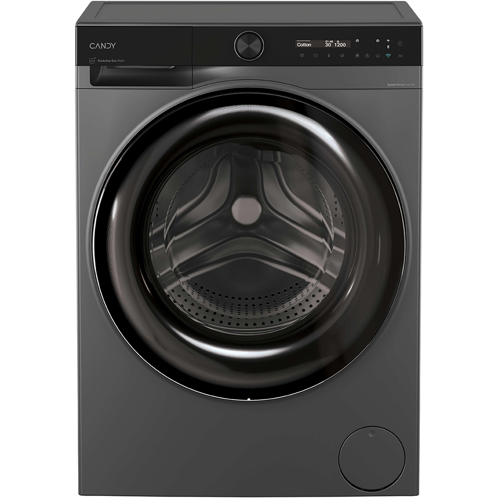 Masina de spalat rufe frontala slim CANDY BS 48SB6G-S, ProActive EcoWash, 8 kg, 1400rpm, Clasa A, Wi-Fi, antracit