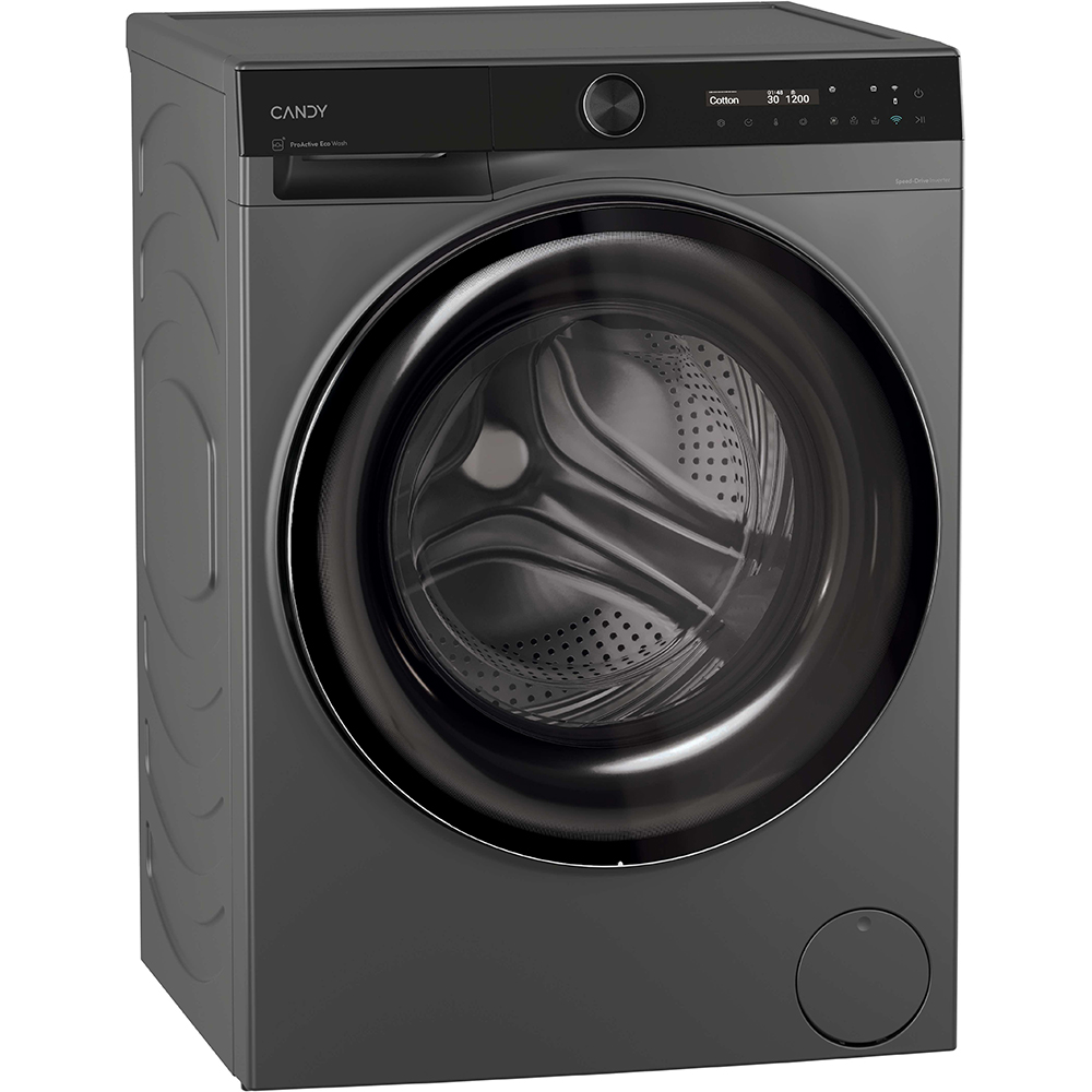 Masina de spalat rufe frontala slim CANDY BS 48SB6G-S, ProActive EcoWash, 8 kg, 1400rpm, Clasa A, Wi-Fi, antracit