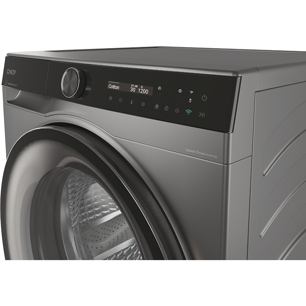 Masina de spalat rufe frontala slim CANDY BS 48SB6G-S, ProActive EcoWash, 8 kg, 1400rpm, Clasa A, Wi-Fi, antracit