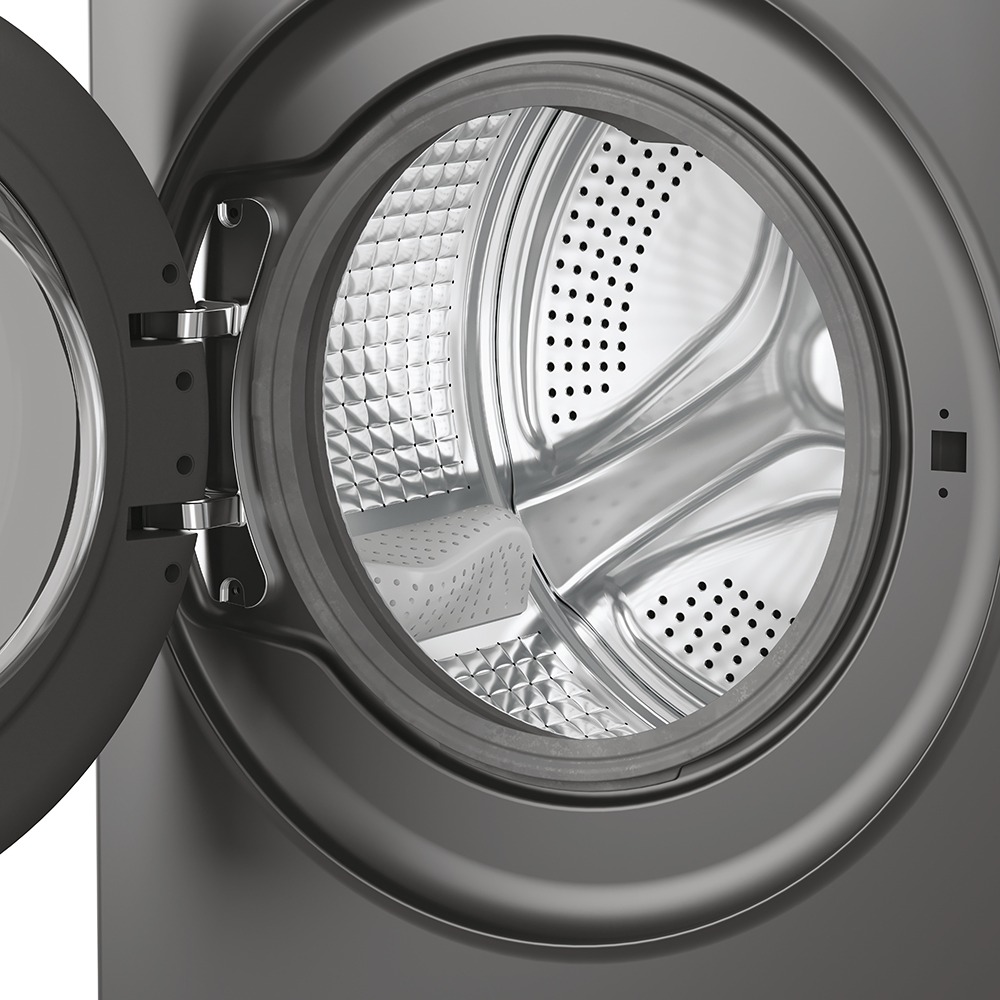 Masina de spalat rufe frontala slim CANDY BS 48SB6G-S, ProActive EcoWash, 8 kg, 1400rpm, Clasa A, Wi-Fi, antracit
