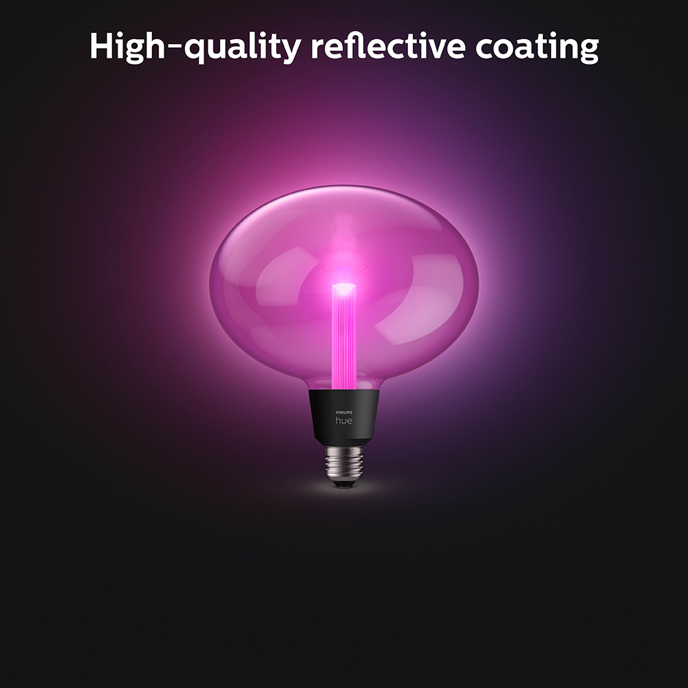 Bec LED PHILIPS HUE, E27, 6.5W, 500 lm, Wi-Fi, lumina variabila, compatibil Alexa, Google Assistant