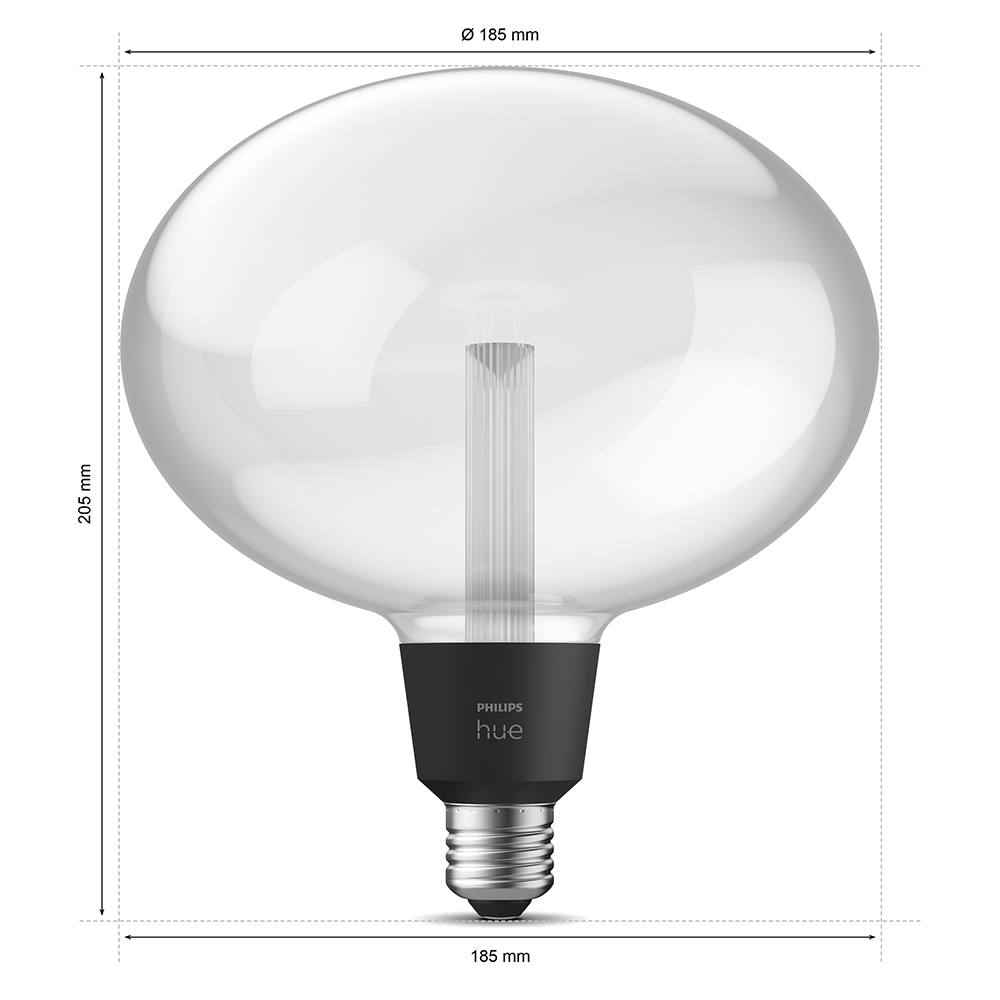 Bec LED PHILIPS HUE, E27, 6.5W, 500 lm, Wi-Fi, lumina variabila, compatibil Alexa, Google Assistant