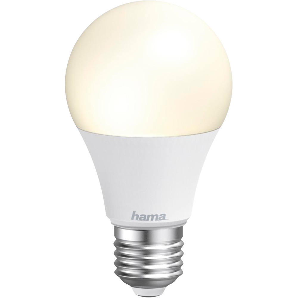 Bec LED Smart HAMA 176597, E27, 10W, 806lm, Dimabil, Wi-Fi, lumina variabila, compatibil Alexa, Google Assistant
