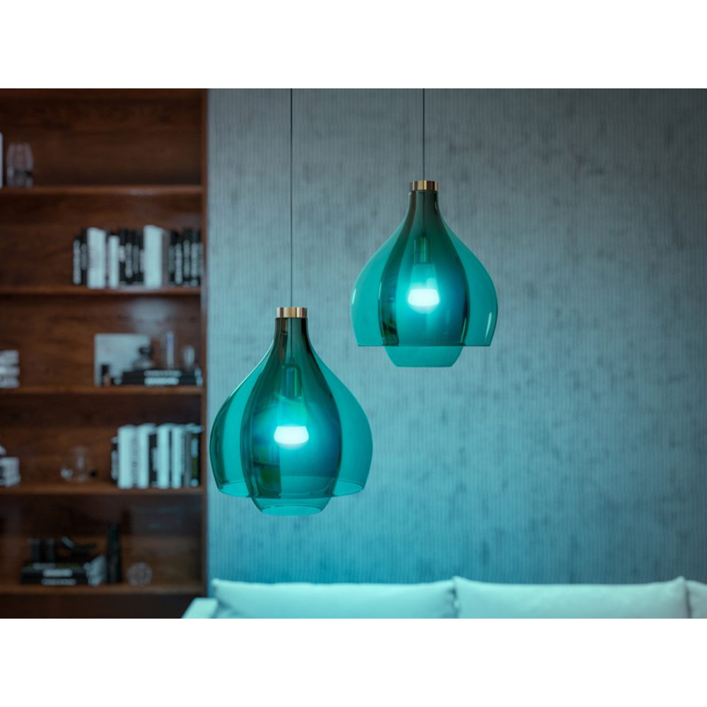Kit 2 becuri LED PHILIPS Hue 8719514291492, 9W (75W), E27, Lumina RGB + Bridge