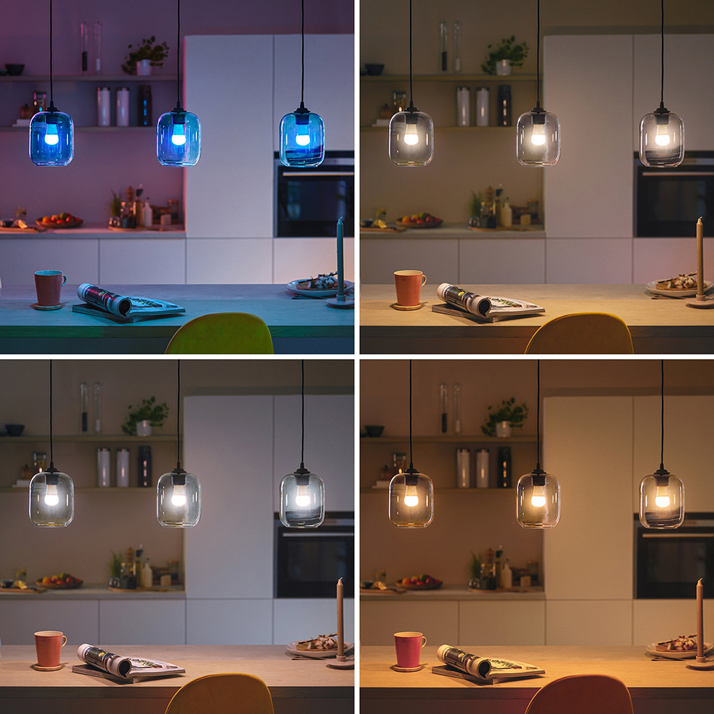 Bec LED Smart PHILIPS 8719514437395, E27, 4.9W, 470lm, Wi-Fi, lumina variabila, compatibil Alexa, Google Assistant