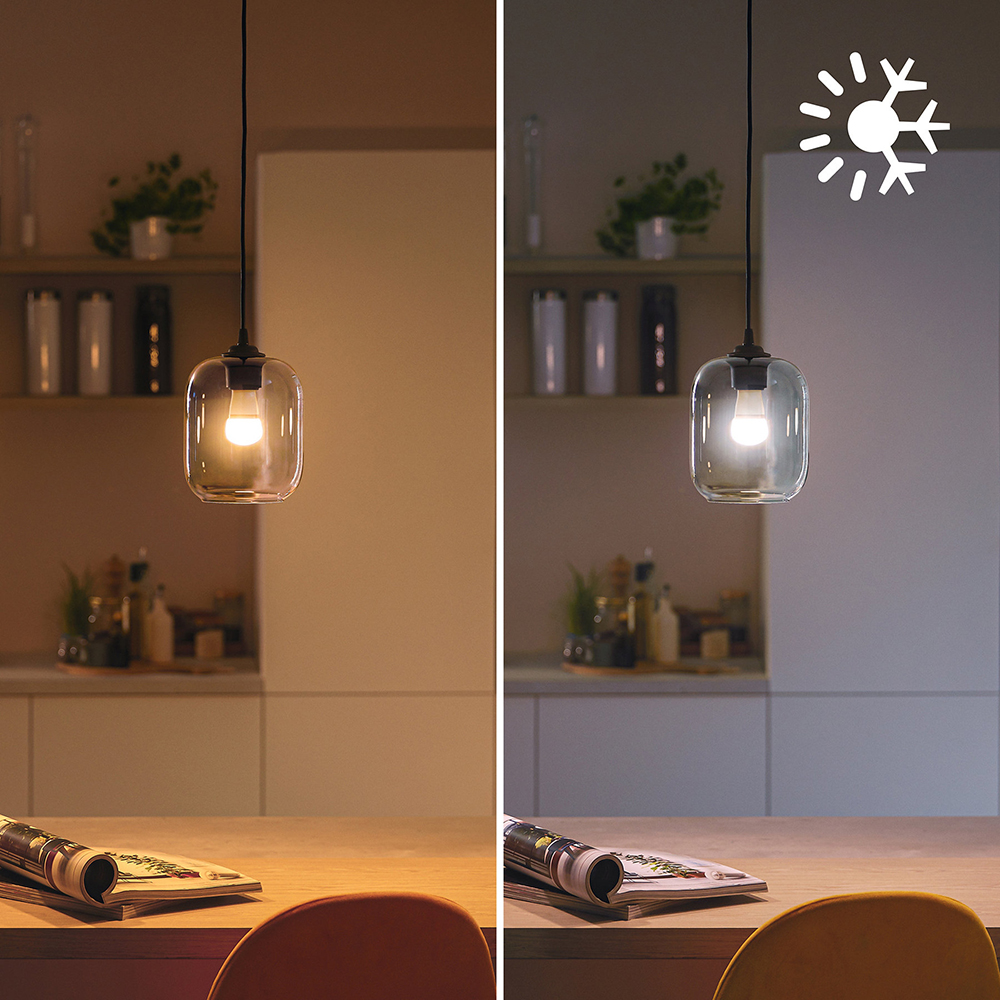Bec LED Smart PHILIPS 8719514437333, E14, 4.9W, 470lm, Wi-Fi, lumina variabila, compatibil Alexa, Google Assistant