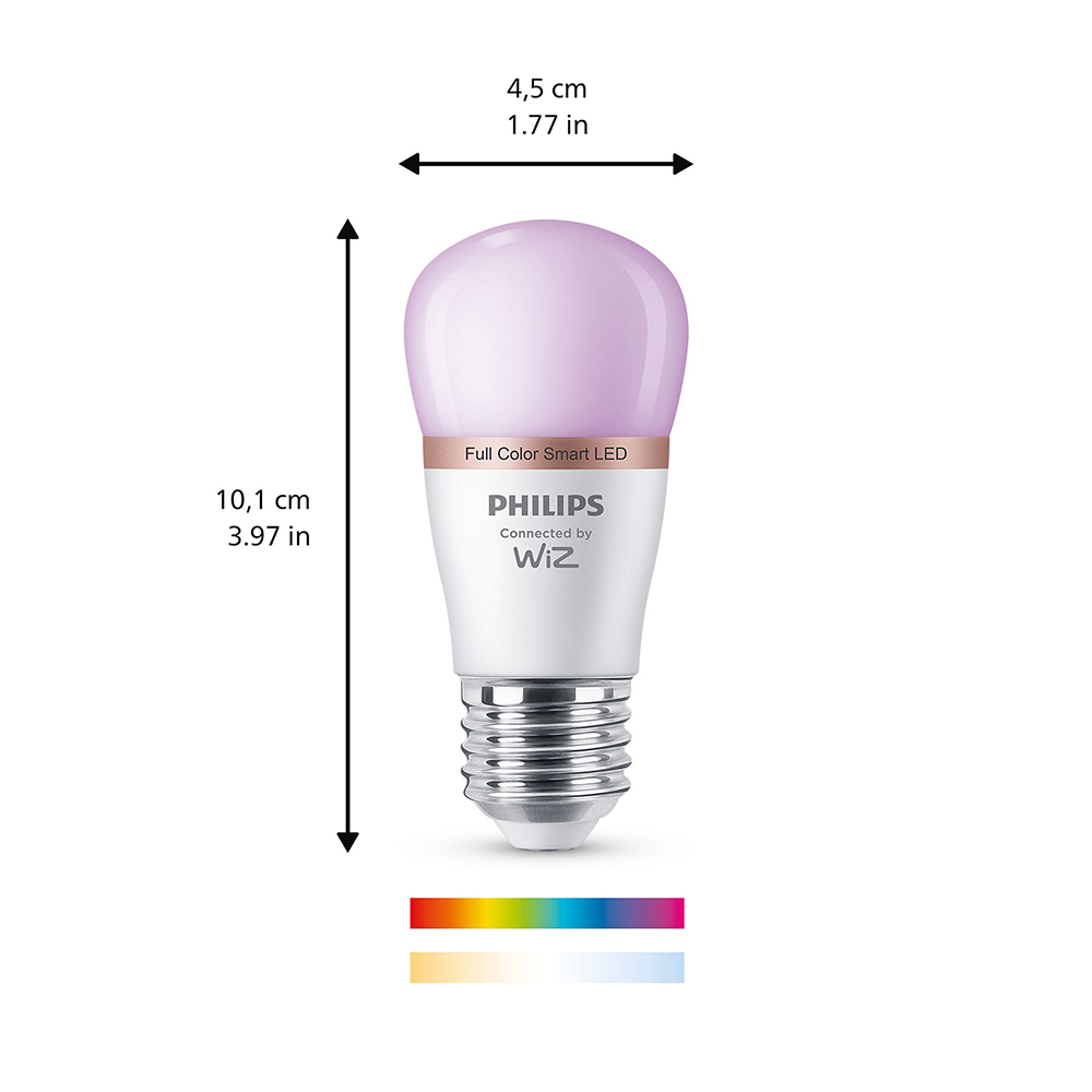 Bec LED Smart PHILIPS 8719514437395, E27, 4.9W, 470lm, Wi-Fi, lumina variabila, compatibil Alexa, Google Assistant