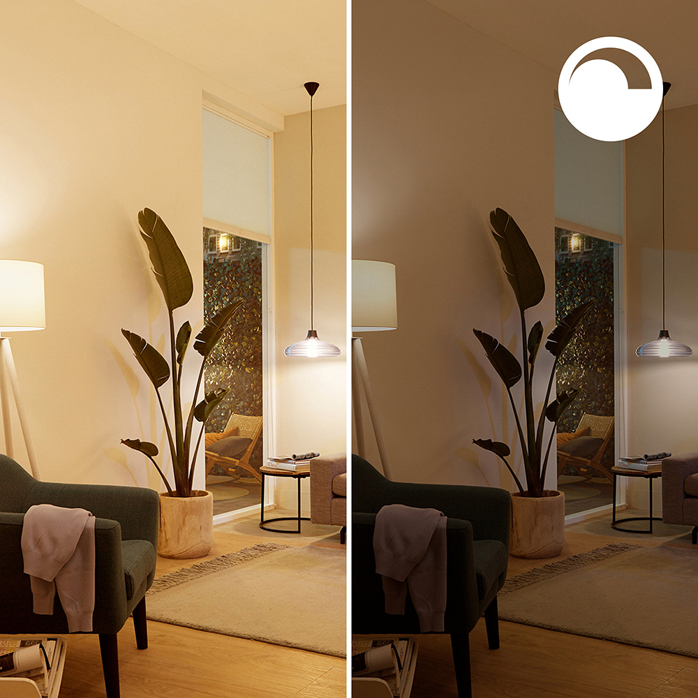 Bec LED Smart PHILIPS 8719514437395, E27, 4.9W, 470lm, Wi-Fi, lumina variabila, compatibil Alexa, Google Assistant