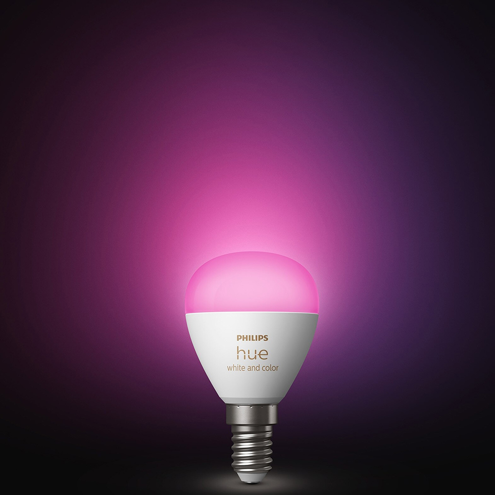 Bec LED Smart PHILIPS Hue 8719514491229, E14, 5.1W, 470lm, Wi-Fi, lumina variabila, compatibil Alexa, Google Assistant