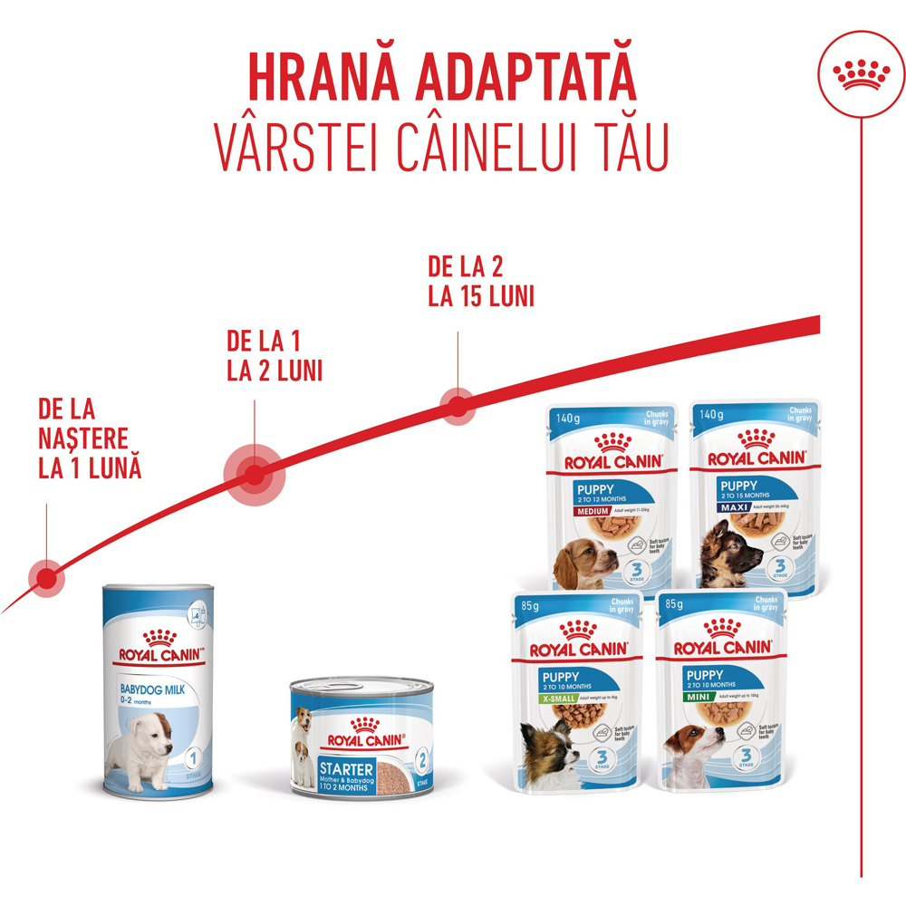 Hrana umeda pentru caini ROYAL CANIN SHN Starter Mousse, Junior, 195 g