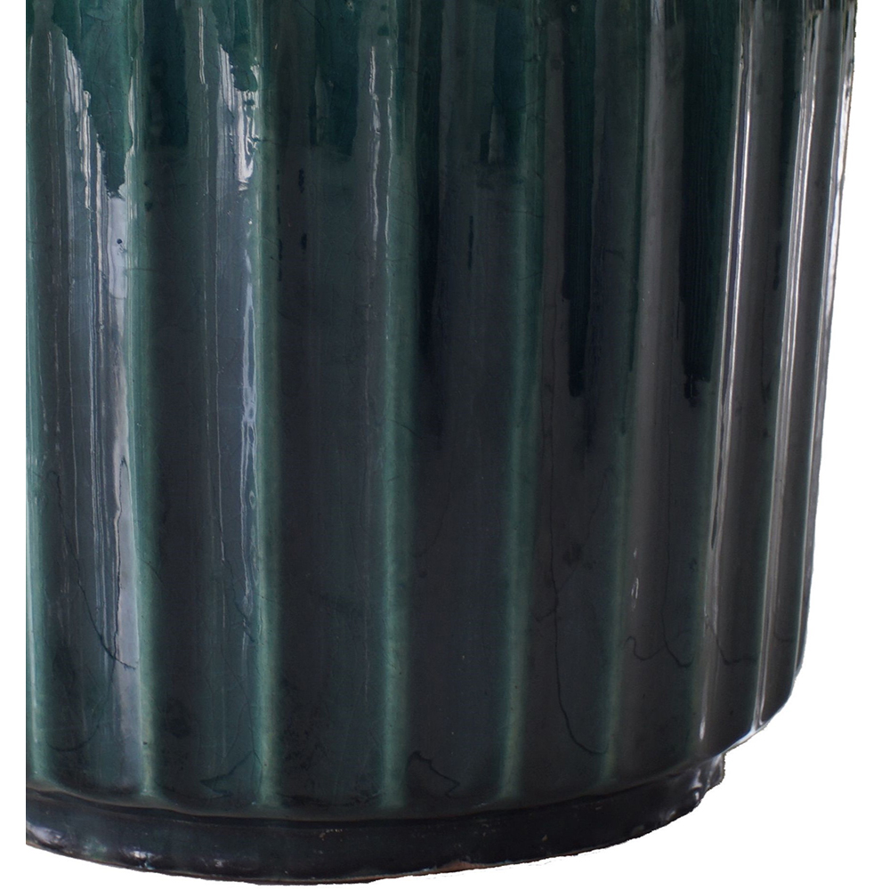 Ghiveci flori VERVE L, ceramica, D 37 cm, verde inchis