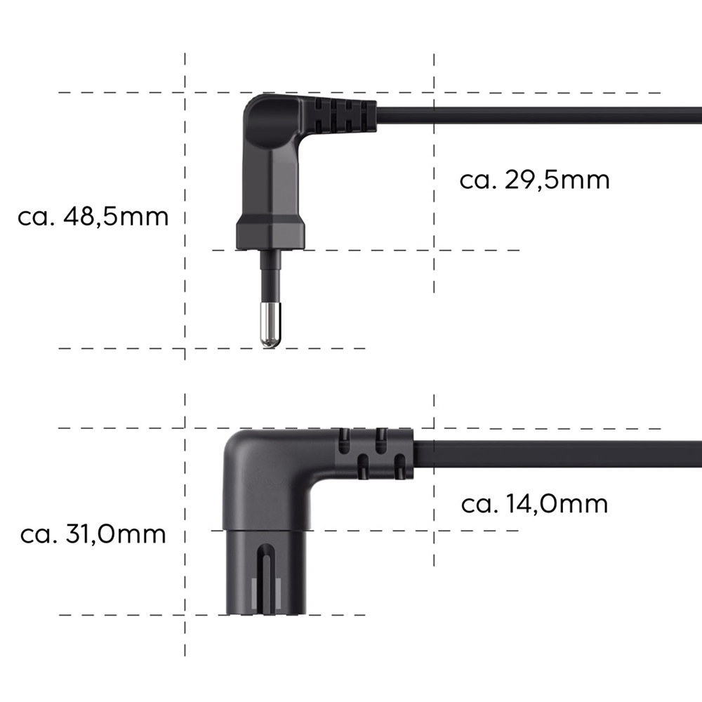 Cablu alimentare HAMA 223284, 2 pini conector AC C7, 3m, negru