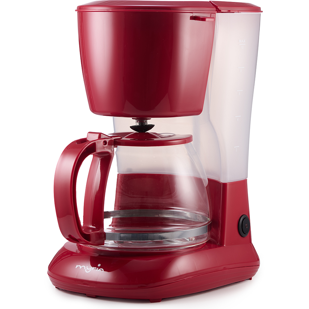Cafetiera MYRIA MY4157RD, 1.25l, 750W, 8 cesti, rosu