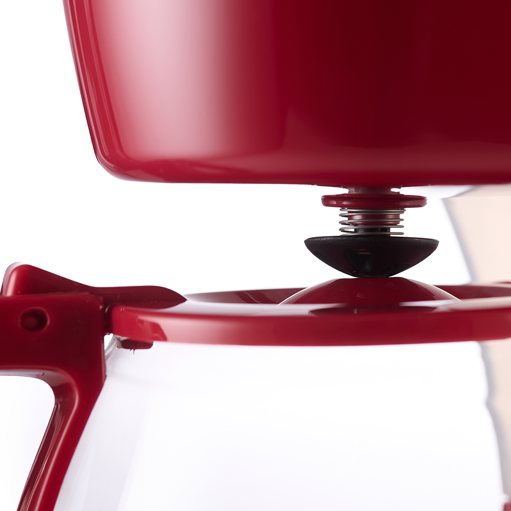 Cafetiera MYRIA MY4157RD, 1.25l, 750W, 8 cesti, rosu