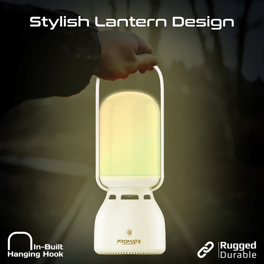 Lampa de exterior LED PROMATE CampMate 5, 100lm, 2400mAh, alb